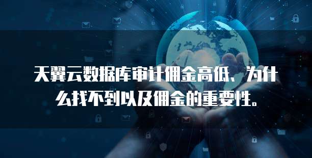 天翼云数据库审计佣金高低、为什么找不到以及佣金的重要性。