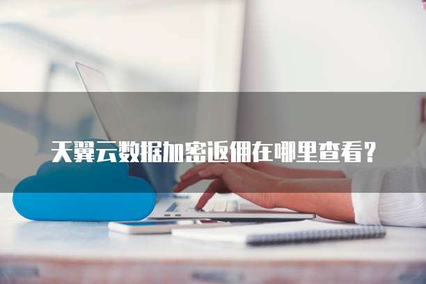 天翼云数据加密返佣在哪里查看?