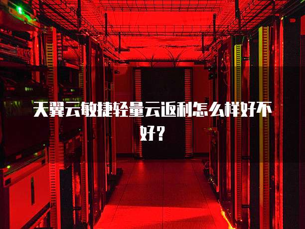 天翼云敏捷轻量云返利怎么样好不好?