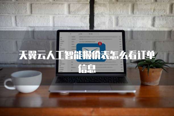 天翼云人工智能报价表怎么看订单信息