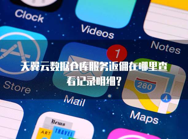 天翼云数据仓库服务返佣在哪里查看记录明细?