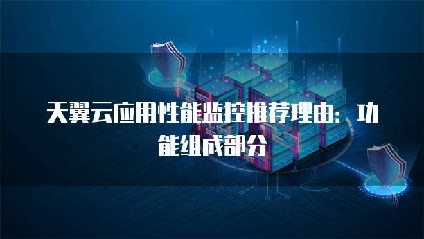 天翼云应用性能监控推荐理由:功能组成部分