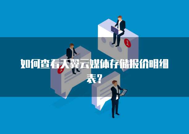 如何查看天翼云媒体存储报价明细表？