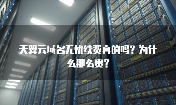 天翼云域名无忧续费真的吗?为什么那么贵?