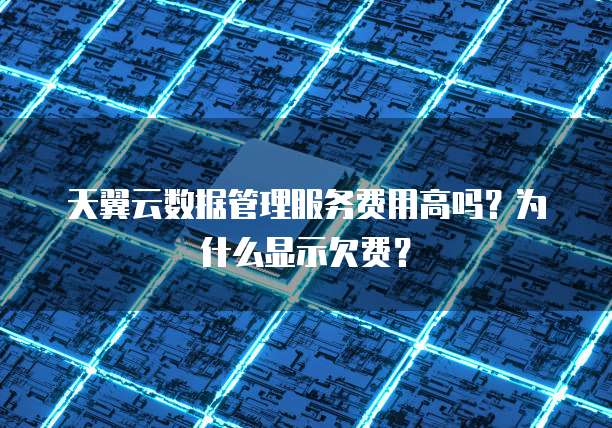 天翼云数据管理服务费用高吗?为什么显示欠费?