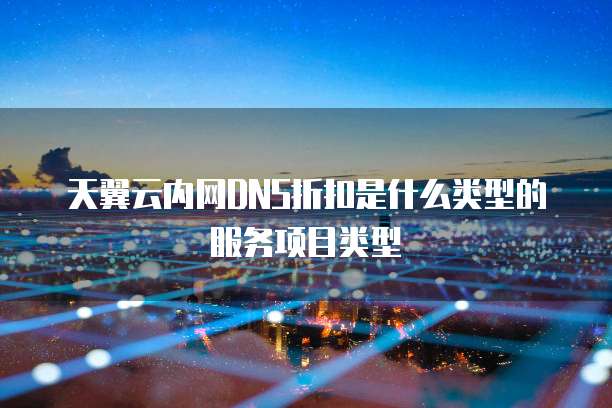 天翼云内网DNS折扣是什么类型的服务项目类型