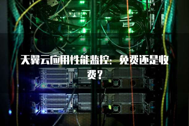 天翼云应用性能监控:免费还是收费?