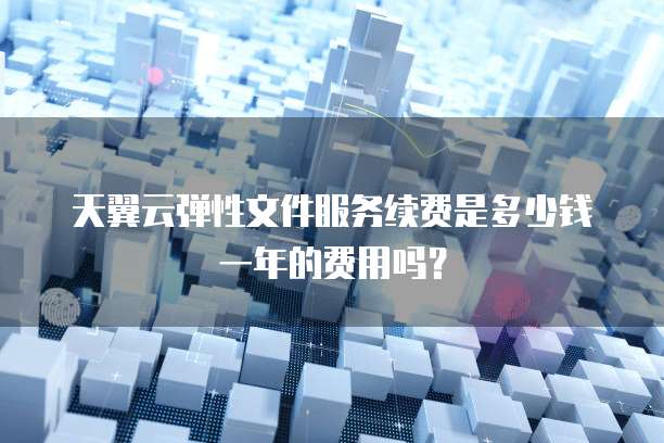 天翼云弹性文件服务续费是多少钱一年的费用吗?