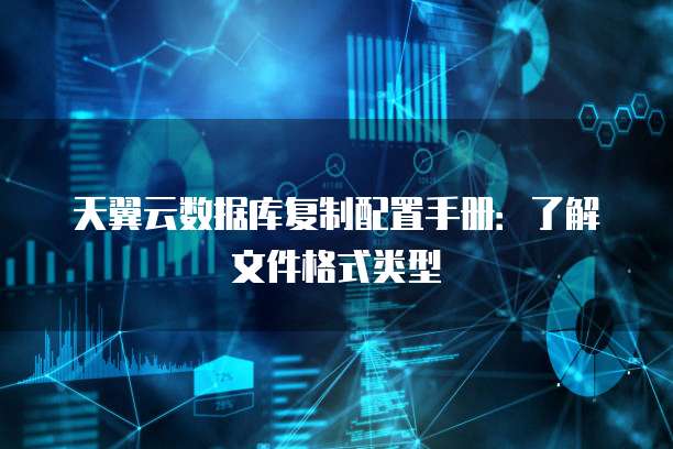 天翼云数据库复制配置手册:了解文件格式类型