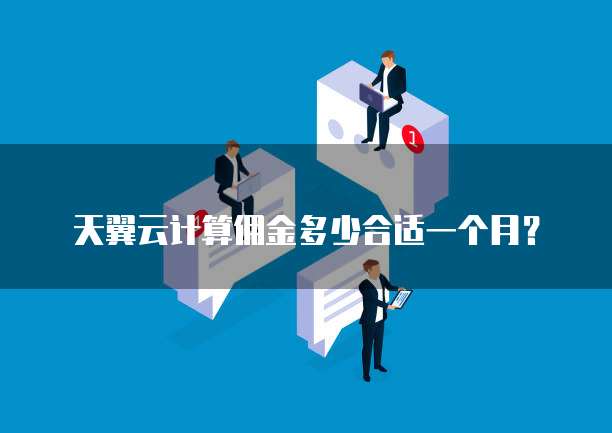 天翼云计算佣金多少合适一个月?
