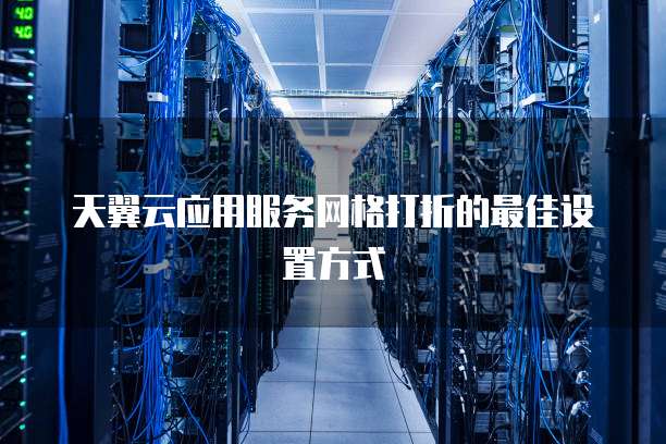 天翼云应用服务网格打折的最佳设置方式