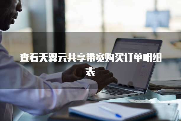查看天翼云共享带宽购买订单明细表