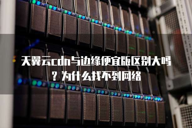 天翼云cdn与边缘便宜版区别大吗?为什么找不到网络