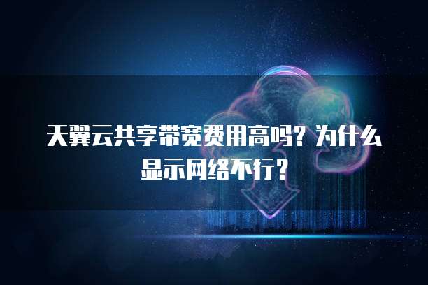 天翼云共享带宽费用高吗？为什么显示网络不行？