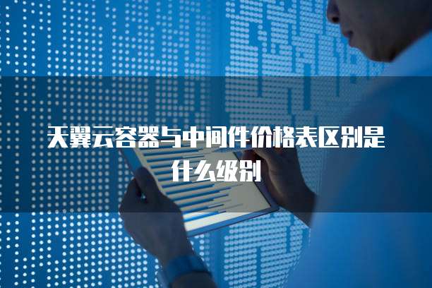 天翼云容器与中间件价格表区别是什么级别