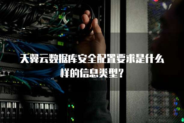 天翼云数据库安全配置要求是什么样的信息类型?