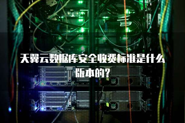 天翼云数据库安全收费标准是什么版本的？