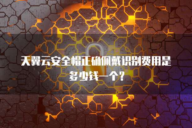 天翼云安全帽正确佩戴识别费用是多少钱一个?