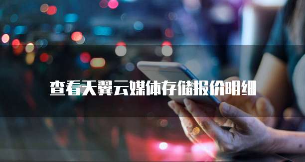 查看天翼云媒体存储报价明细