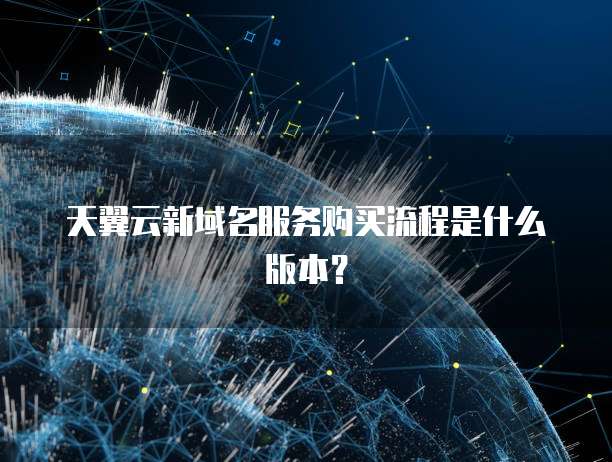 天翼云新域名服务购买流程是什么版本？