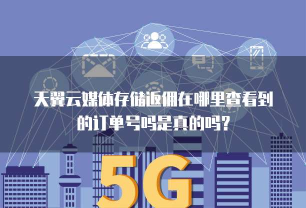 天翼云媒体存储返佣在哪里查看到的订单号吗是真的吗？