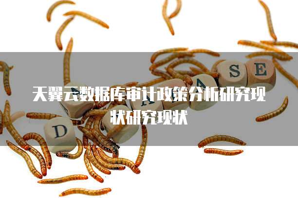 天翼云数据库审计政策分析研究现状研究现状