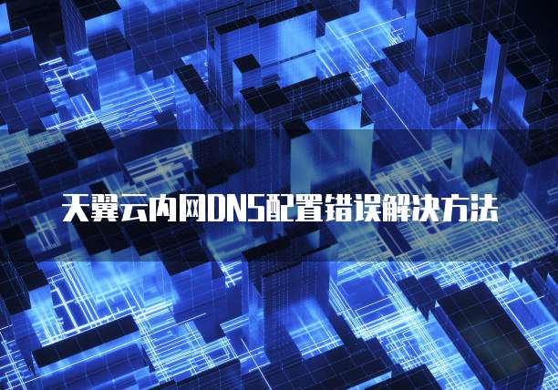 天翼云内网DNS配置错误解决方法