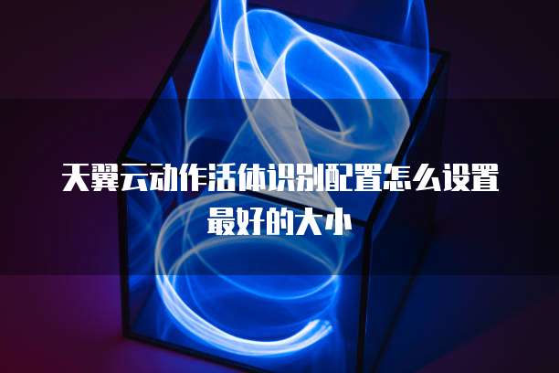 天翼云动作活体识别配置怎么设置最好的大小