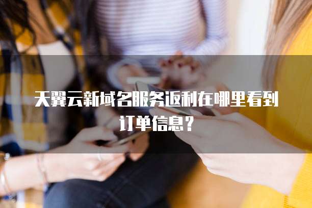 天翼云新域名服务返利在哪里看到订单信息?