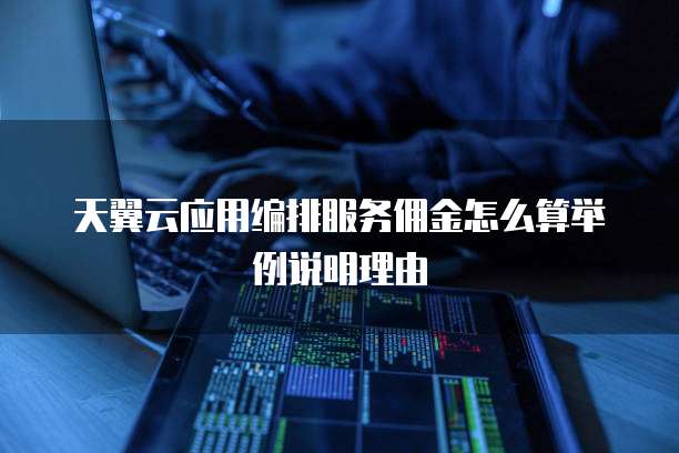 天翼云应用编排服务佣金怎么算举例说明理由