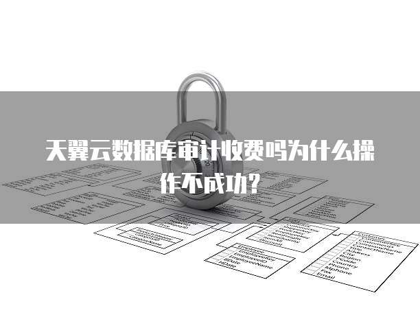 天翼云数据库审计收费吗为什么操作不成功?