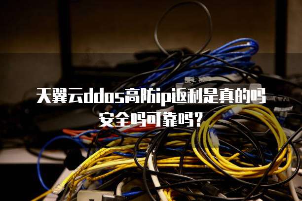 天翼云ddos高防ip返利是真的吗安全吗可靠吗？