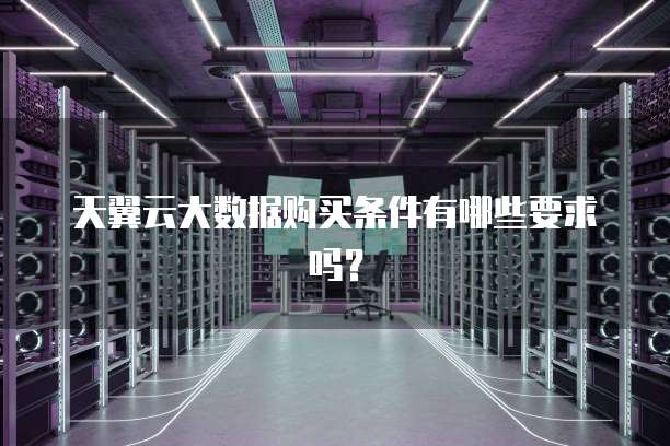 天翼云大数据购买条件有哪些要求吗?