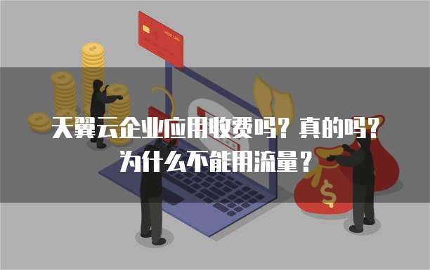 天翼云企业应用收费吗？真的吗？为什么不能用流量？