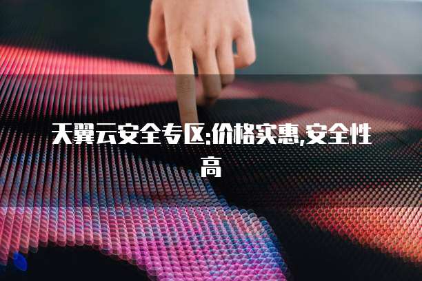 天翼云安全专区:价格实惠,安全性高