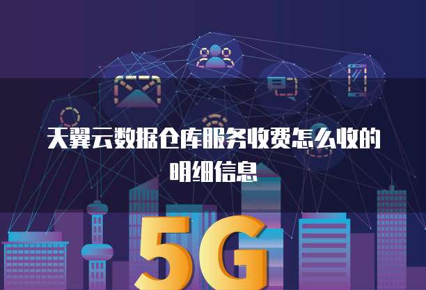 天翼云数据仓库服务收费怎么收的明细信息