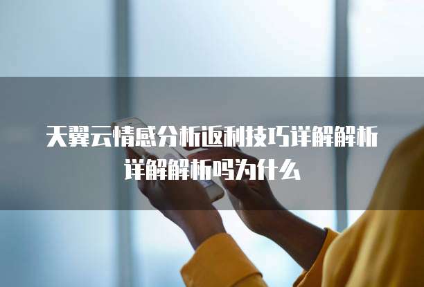 天翼云情感分析返利技巧详解解析详解解析吗为什么