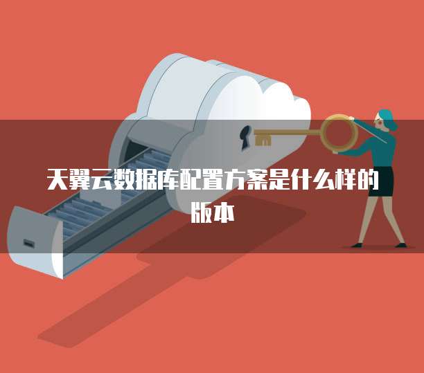 天翼云数据库配置方案是什么样的版本