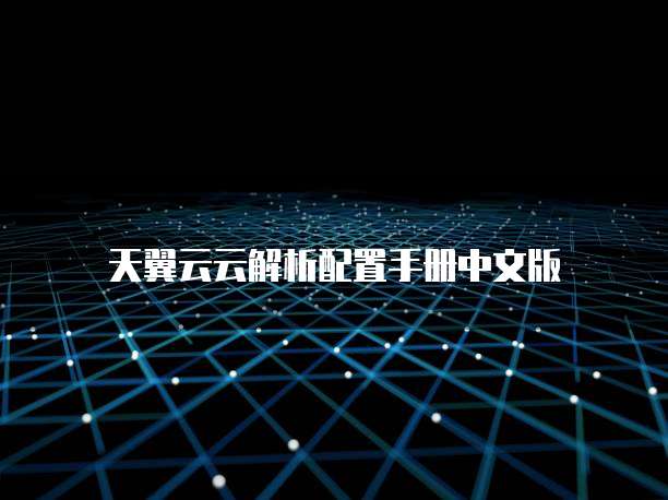 天翼云云解析配置手册中文版