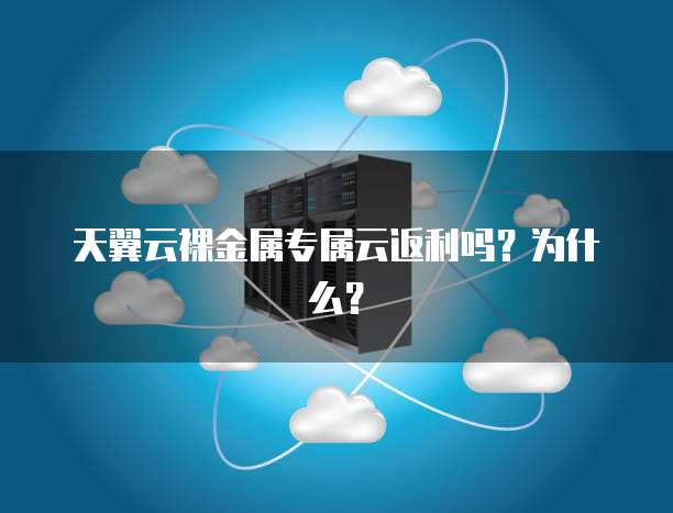 天翼云裸金属专属云返利吗?为什么?