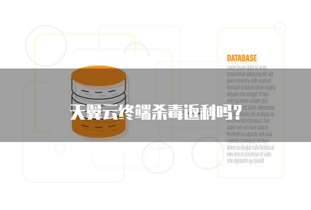 天翼云终端杀毒返利吗?