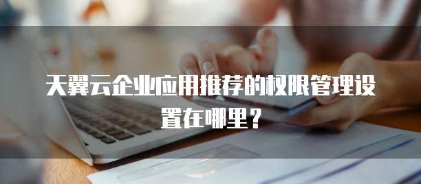 天翼云企业应用推荐的权限管理设置在哪里?