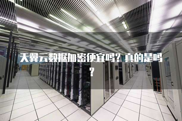 天翼云数据加密便宜吗?真的是吗?