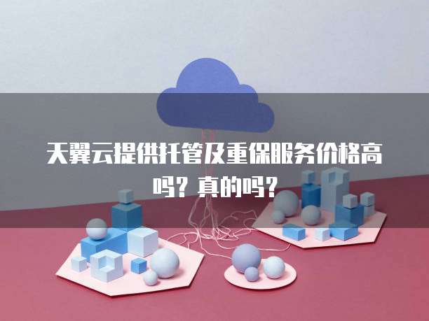 天翼云提供托管及重保服务价格高吗?真的吗?