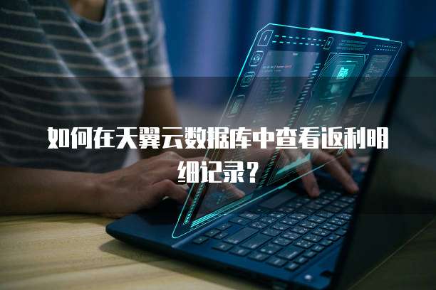 如何在天翼云数据库中查看返利明细记录?