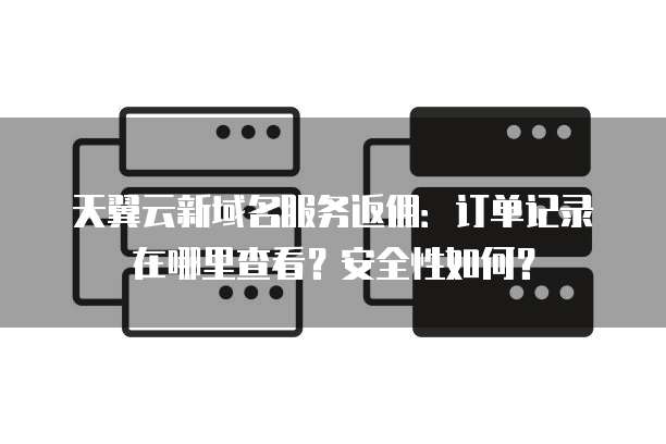 天翼云新域名服务返佣:订单记录在哪里查看?安全性如何?
