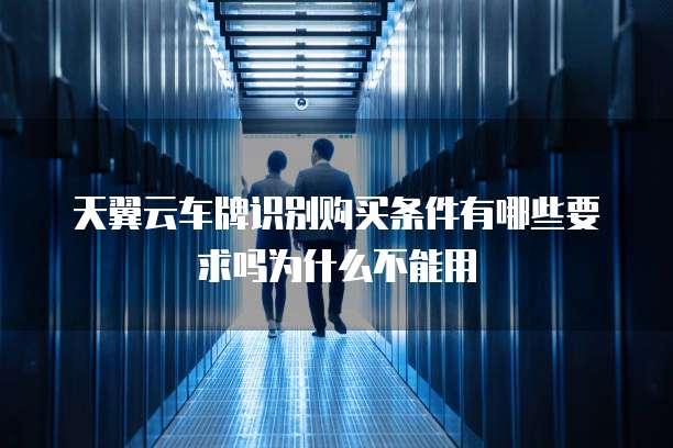 天翼云车牌识别购买条件有哪些要求吗为什么不能用