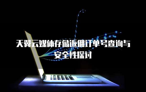 天翼云媒体存储返佣订单号查询与安全性探讨