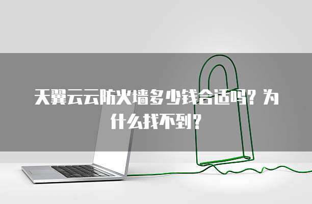 天翼云云防火墙多少钱合适吗?为什么找不到?