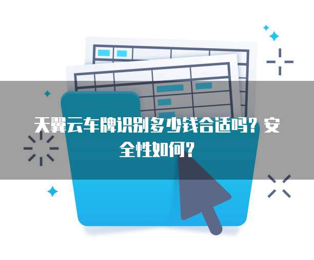 天翼云车牌识别多少钱合适吗?安全性如何?